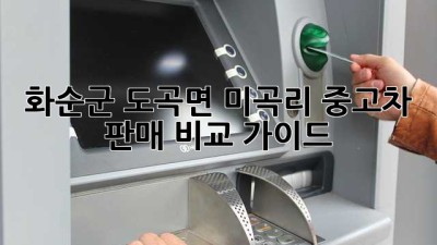 화순군 도곡면 미곡리 중고차 판매 비교 가이드